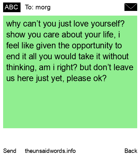 unsent message to morg