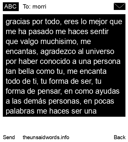 unsent message to morri