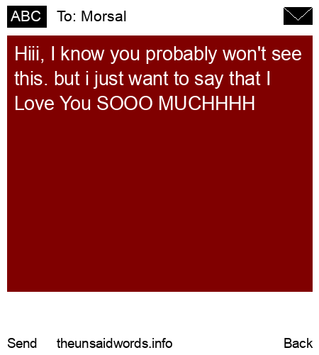 unsent message to Morsal
