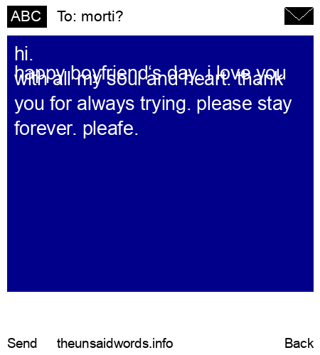 unsent message to morti?