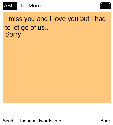 unsent message to Moru