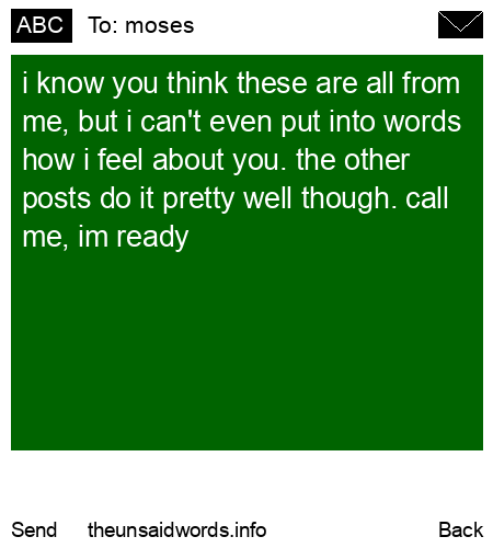 unsent message to moses