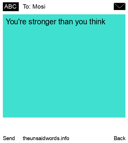 unsent message to Mosi