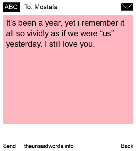 unsent message to Mostafa 