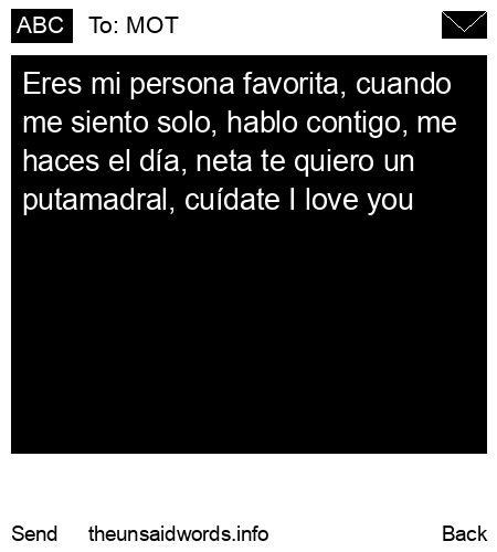 unsent message to MOT