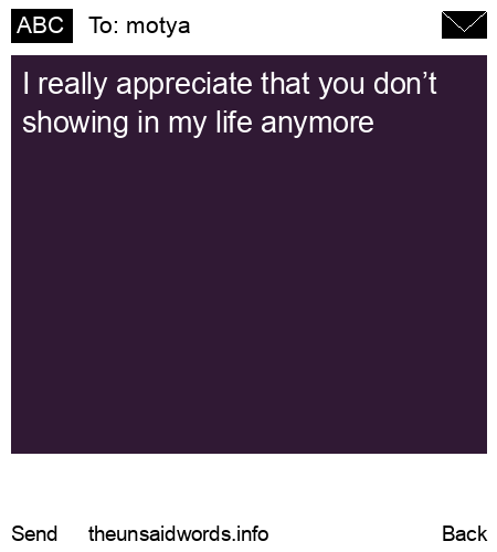 unsent message to motya