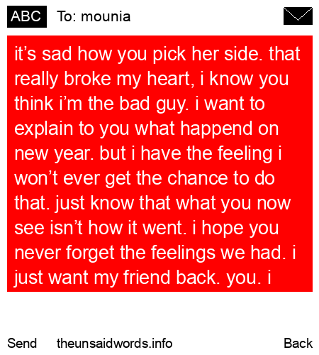 unsent message to mounia