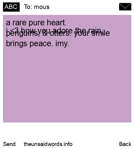 unsent message to mous