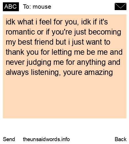 unsent message to mouse