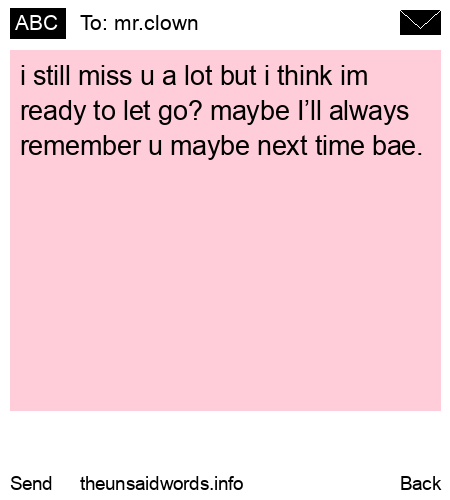 unsent message to mr.clown