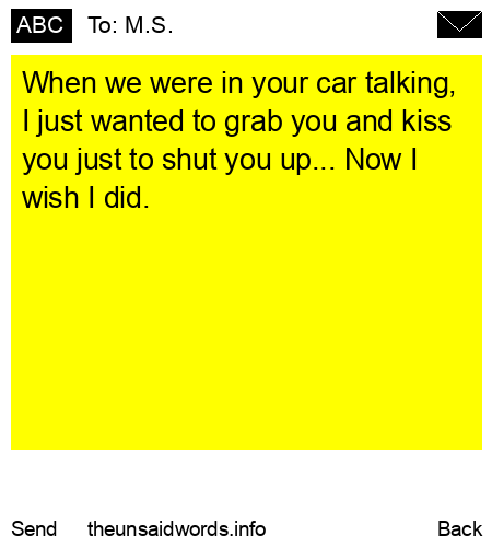 unsent message to M.S.