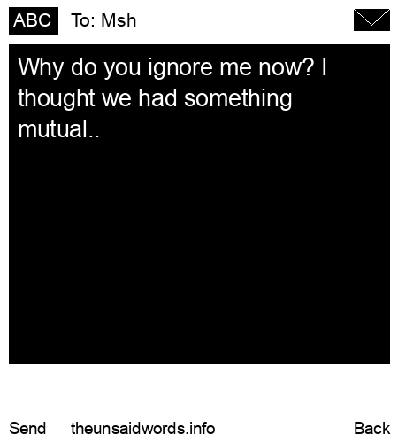 unsent message to Msh 