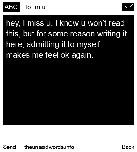 unsent message to m.u.