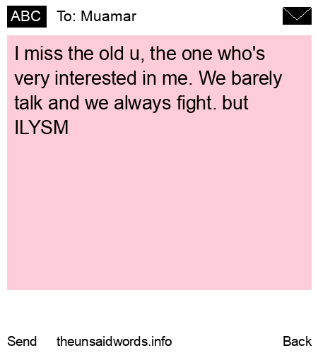 unsent message to Muamar