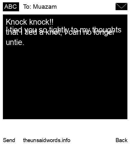 unsent message to Muazam 