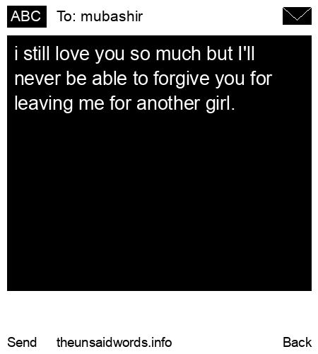 unsent message to mubashir