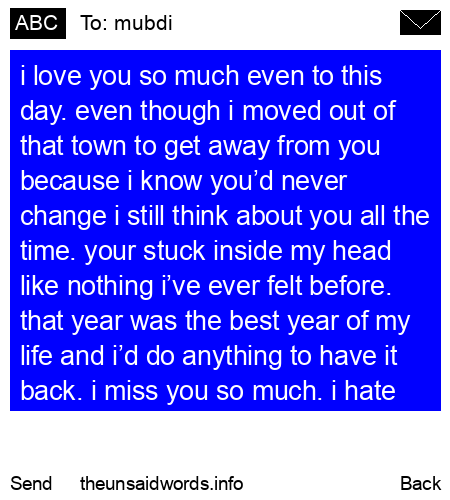 unsent message to mubdi