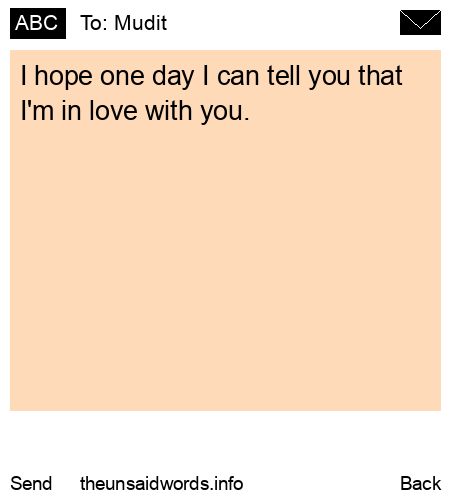 unsent message to Mudit