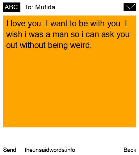 unsent message to Mufida
