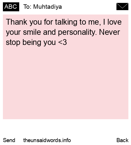 unsent message to Muhtadiya 