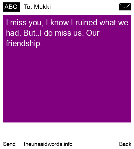 unsent message to Mukki