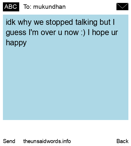 unsent message to mukundhan