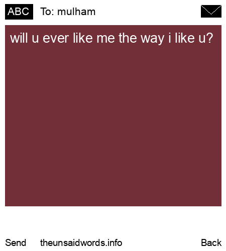 unsent message to mulham