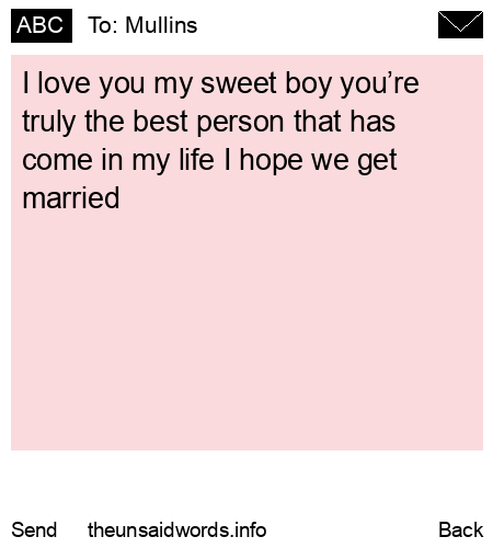 unsent message to Mullins