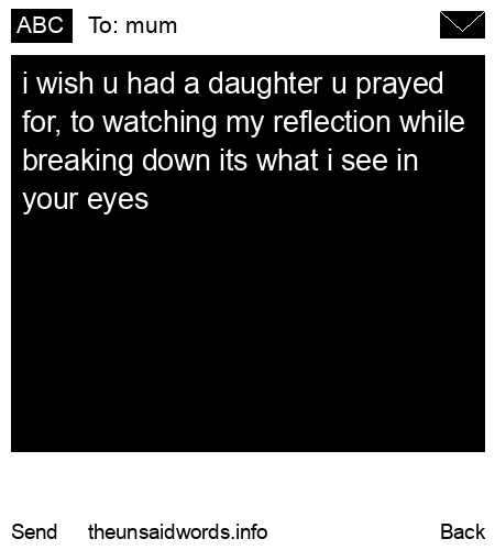 unsent message to mum