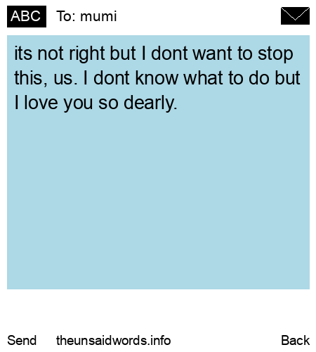 unsent message to mumi