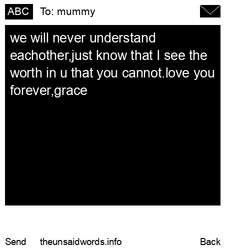 unsent message to mummy