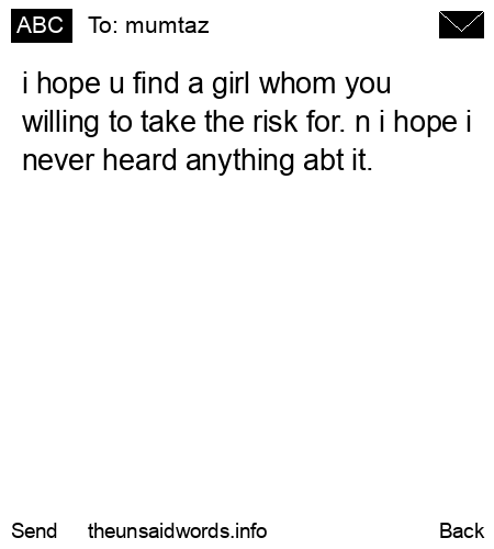 unsent message to mumtaz
