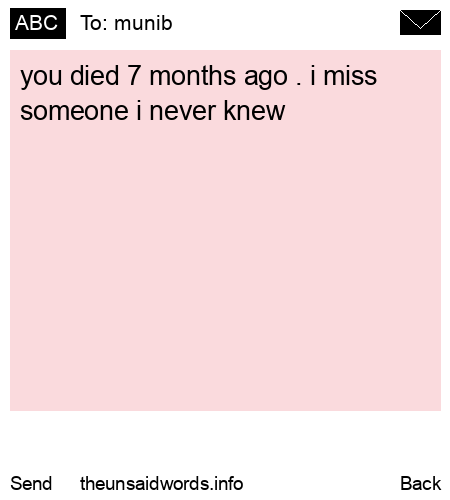 unsent message to munib