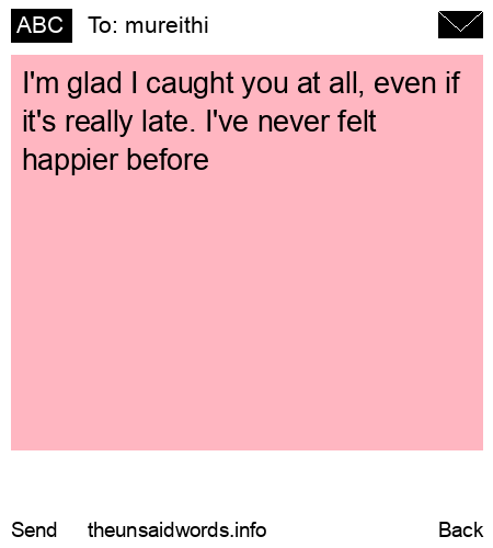unsent message to mureithi