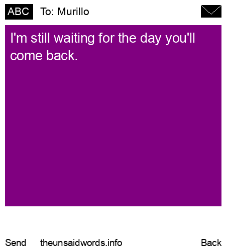 unsent message to Murillo