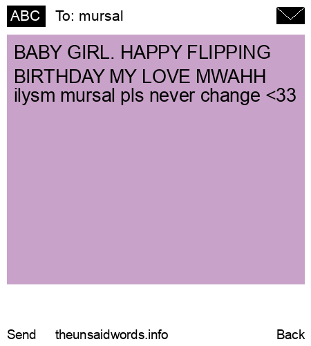 unsent message to mursal