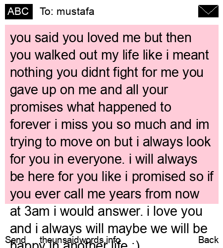 unsent message to mustafa