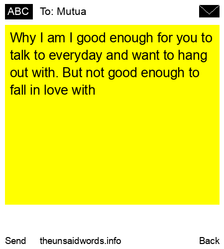 unsent message to Mutua