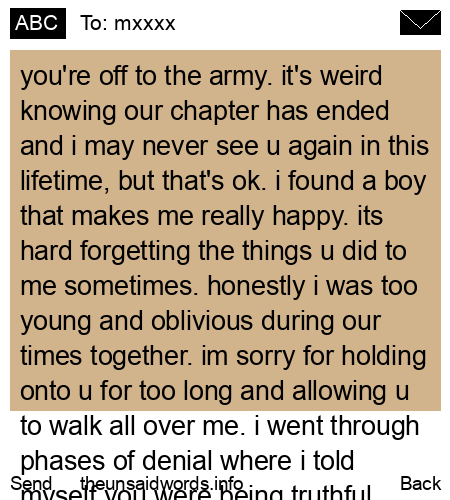 unsent message to mxxxx