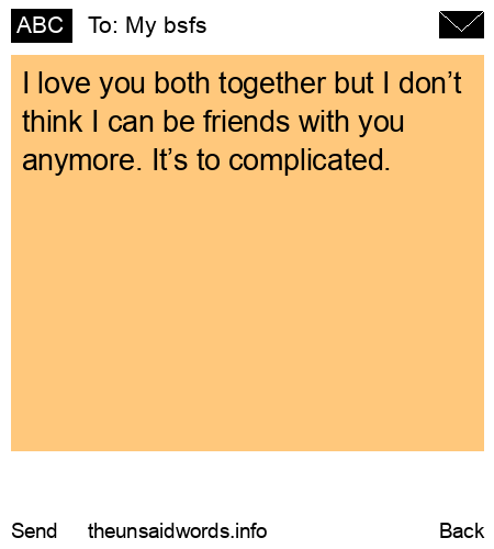 unsent message to My bsfs