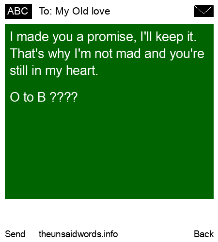 unsent message to My Old love 