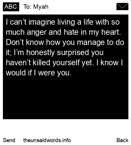 unsent message to Myah