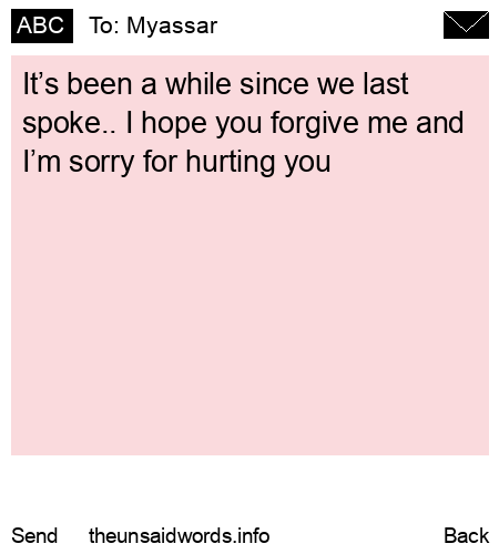 unsent message to Myassar