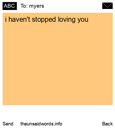 unsent message to myers