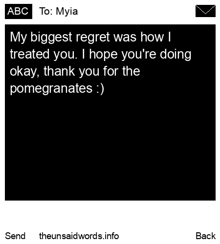 unsent message to Myia