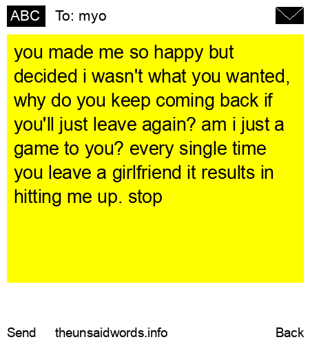 unsent message to myo