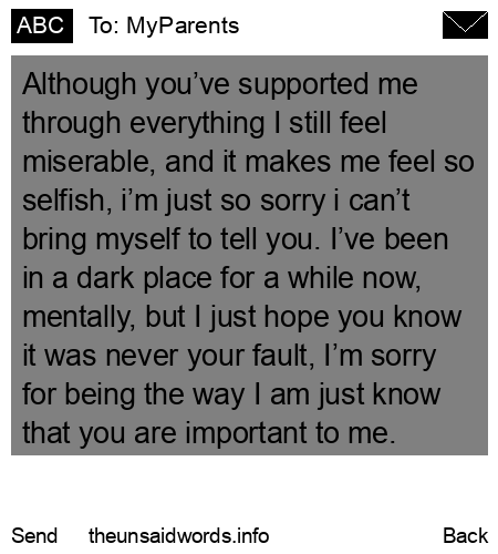unsent message to MyParents