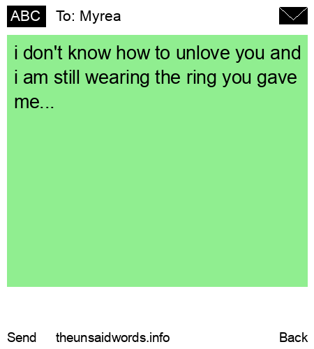 unsent message to Myrea