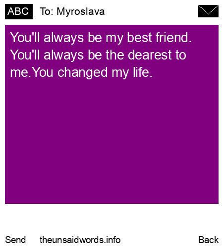 unsent message to Myroslava