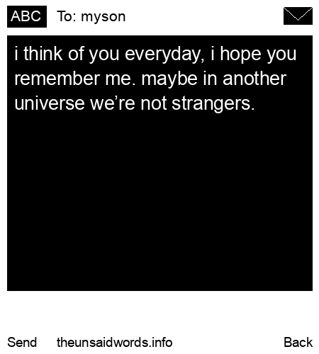 unsent message to myson